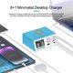 Mains Charger RELIFE RL-309AW, (100 W, Quick Charge, Power Delivery (PD), with wireless charger, 8 ports) Preview 3