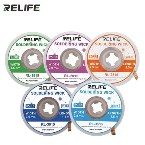 Desoldering Wick RELIFE RL-1515, ((W) 1.5 mm, (L) 1.5 m) Preview 1