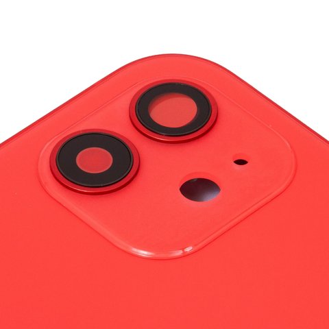 Carcasa puede usarse con iPhone 12, rojo,  con sujetador de tarjeta SIM, con botones laterales, red Vista previa  1