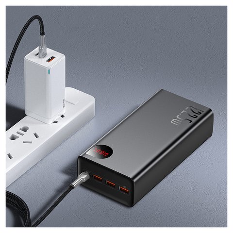 Power bank Baseus Adaman, 40000 мАг, 22,5 Вт, чорний, Quick Charge, #PPAD020101 Прев'ю 4