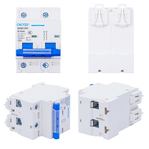 Автоматический выключатель постоянного тока CHCYZO RKB1/DC B100A, 2P, 12 B - 125 В, 100 А Превью 1