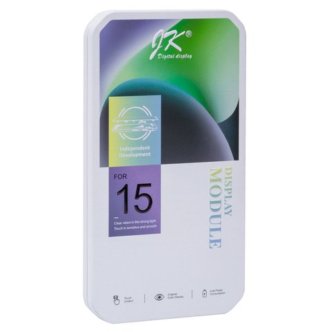 Дисплей для iPhone 15 Plus, черный, с рамкой, AAA, (TFT), JK Превью 1