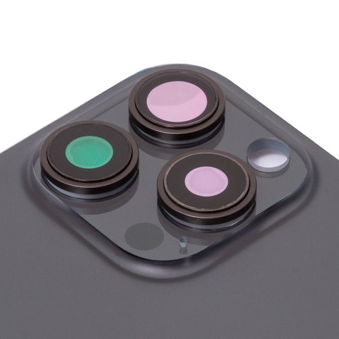 Задняя панель корпуса для iPhone 16 Pro Max, черная, со стеклом камеры, Original (PRC), black titanium Превью 1