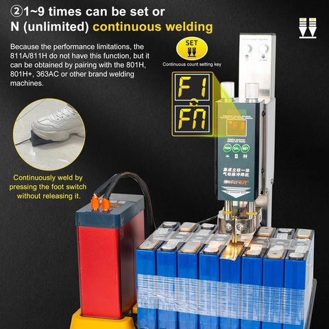 Пневматическая стойка Glitter G351, для сварки аккумуляторов Превью 3