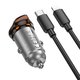 Автомобильное зарядное устройство Hoco NZ16B, черное, Power Delivery (PD), c кабелем USB тип-C к Lightning для Apple, 45 Вт, 2 порта, 12-24 B, #6942007644785 Превью 2