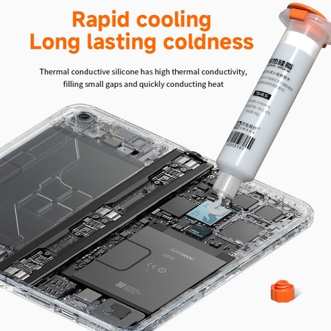 Термопаста Amaoe TG-8.5, силіконова, в шприці, 45 г, 8.5 Вт/м*К Прев'ю 2