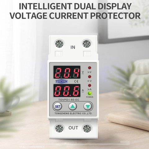 Реле напруги TOMZN TOVPD1-40-VA, 220 В, 40 A, з захистом по струму і напрузі Прев'ю 1